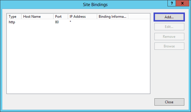iis - add binding
