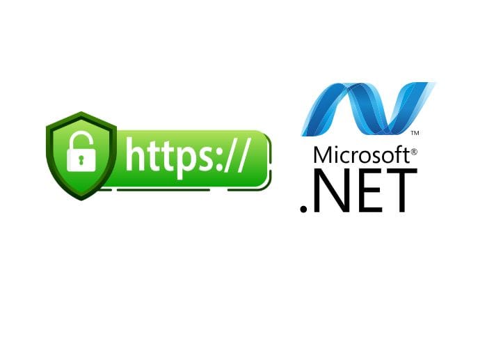 SSL lock alongside .NET logo